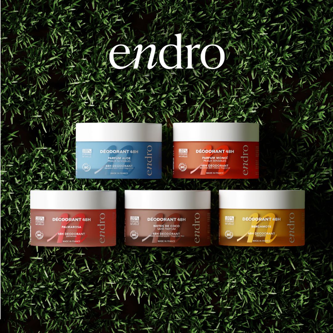 Deodorante Endro 48h pe fundal verde natural